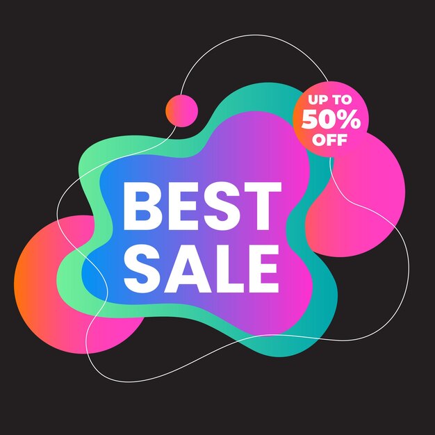 Moderne Realistische 3D Mega verkoop banner met platte korting abstracte vector illustratie achtergrond Temp