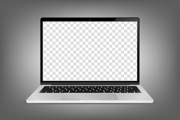 Moderne realistische en gedetailleerde laptop geïsoleerd.