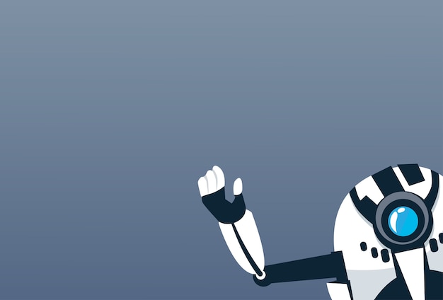 Vector moderne robot zwaaiende hand