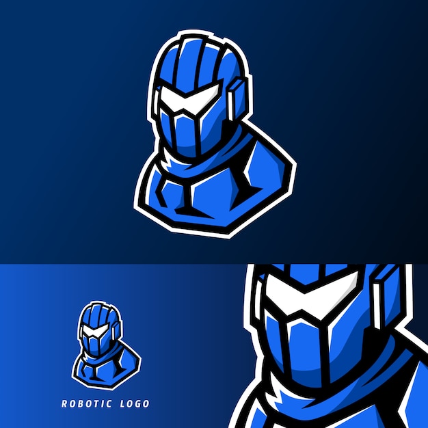 Moderne robotachtige sport of esport gaming mascotte-logo