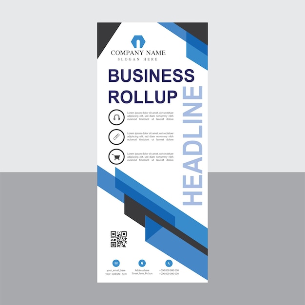 Moderne roll-up banner ontwerp sjabloon