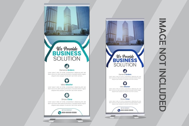 Moderne roll-up banner sjabloon PSD