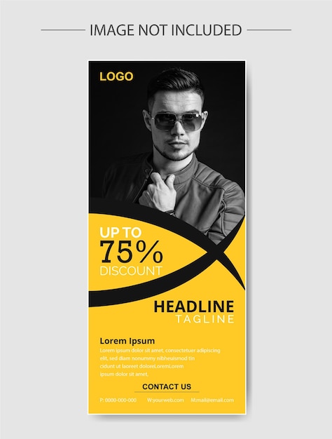 Moderne roll-up banner voor mannenmode, professionele roll-up stand banner,