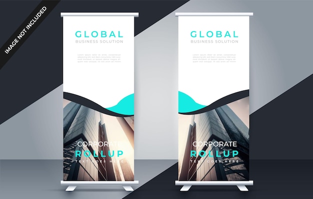 Moderne roll-up banners sjabloon