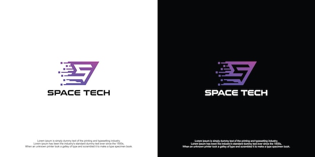 Moderne ruimtetechnologie Logo-ontwerp