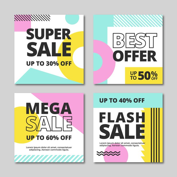 Vector moderne sale banner post sjabloon