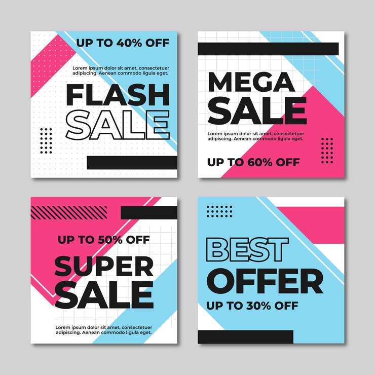 Vector moderne sale banner post sjabloon