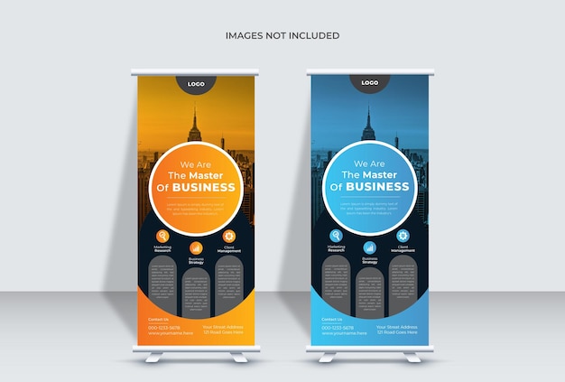 Moderne schone zwarte Roll Up Banner