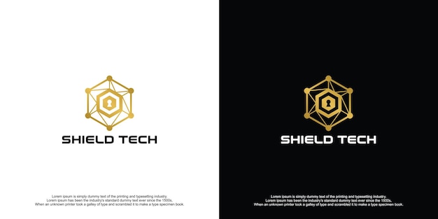 Moderne Shield Tech-logo-ontwerp