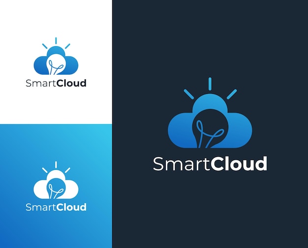 Vector moderne smart cloud logo ontwerp vector sjabloon