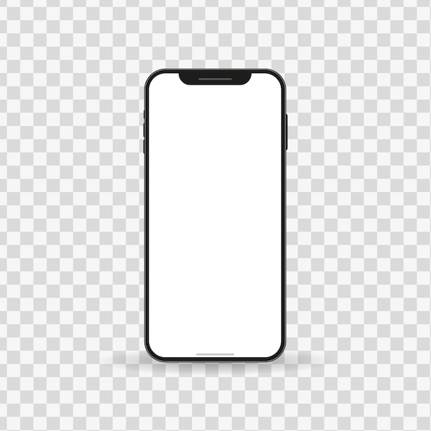 Moderne smartphone-interface met vector mockup-sjabloon voor leeg scherm