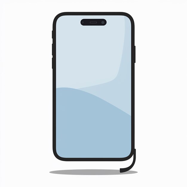 Vector moderne smartphone met een slank ontwerp en een verbeterd scherm