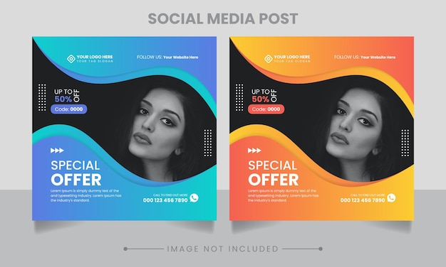 Moderne speciale aanbieding fashion banner voor social media post webbanner ontwerpsjabloon