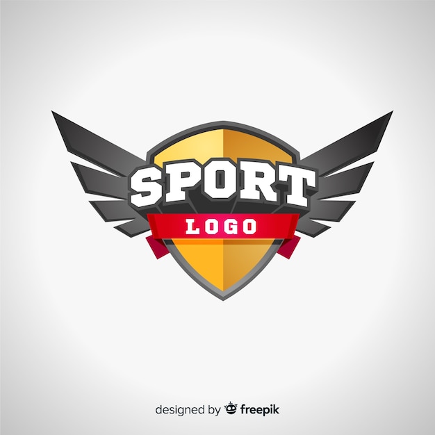 Moderne sport logo sjabloon met abstract ontwerp