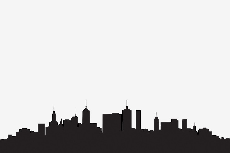 Vector moderne stad skyline silhouette kunst