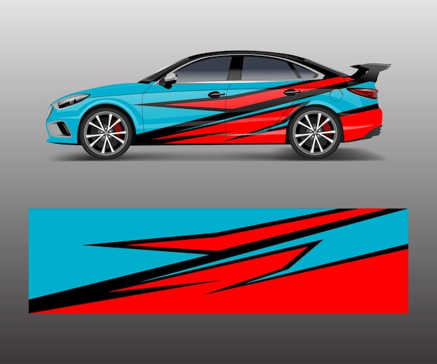 Moderne streep voor raceauto wrap sticker en sticker ontwerp vector