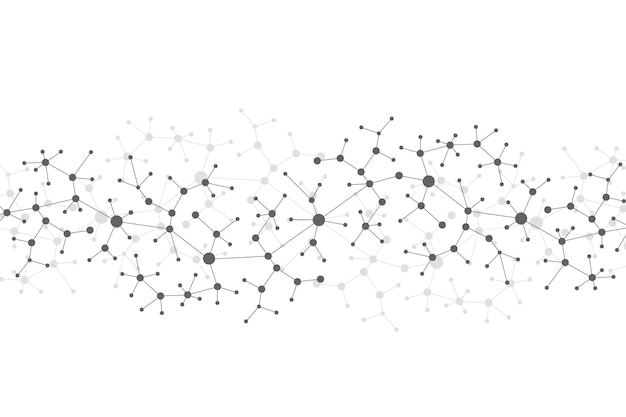 Moderne structuur molecuul DNA atoom molecuul en communicatie achtergrond voor geneeskunde wetenschap technologie chemie Medische wetenschappelijke achtergrond