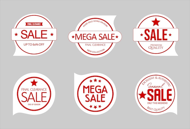 Moderne super sale stickers en tags kleurrijke collectie