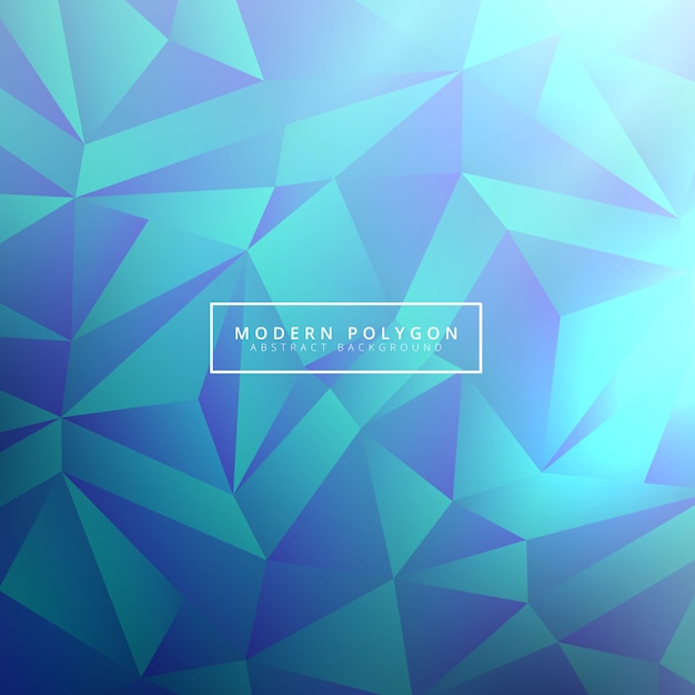 Moderne Teal Blue Polygon Abstract Background