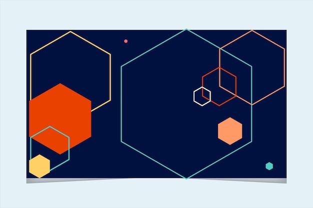 Vector moderne technologie zeshoekige lijn geometrische web bureaubladachtergrond