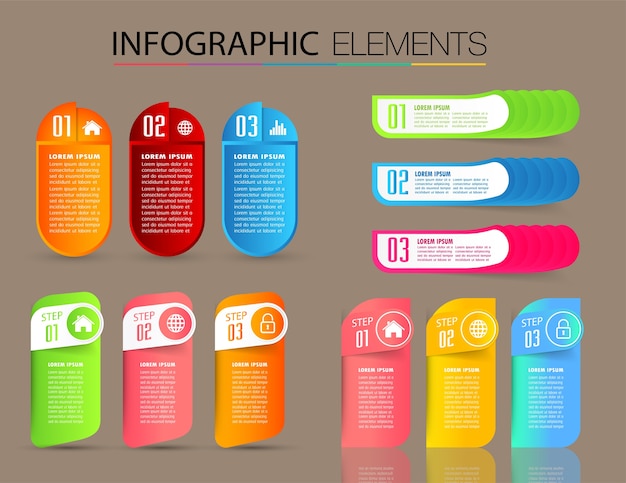 Moderne tekstvak sjabloon, banner infographics