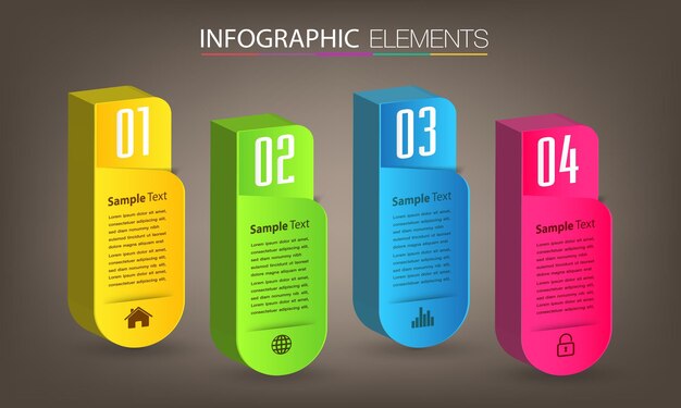 Vector moderne tekstvak sjabloon banner infographics