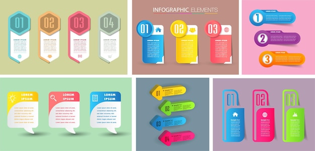 Vector moderne tekstvak sjabloon infographics banner