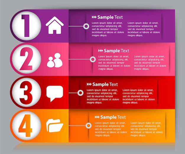 moderne tekstvak sjabloon infographics banner