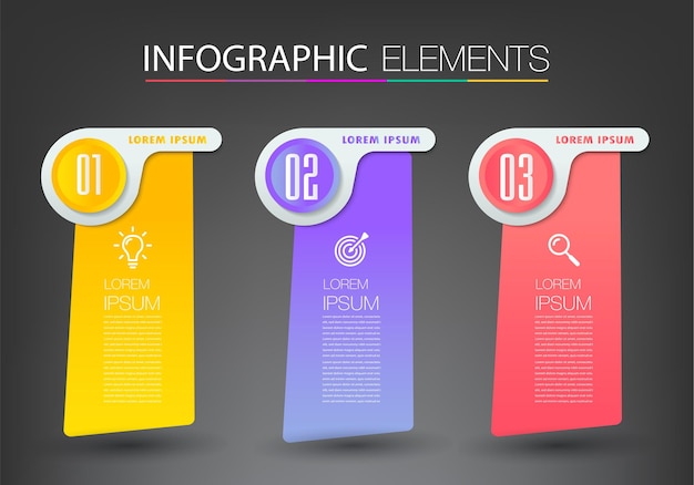 Moderne tekstvak sjabloon infographics banner