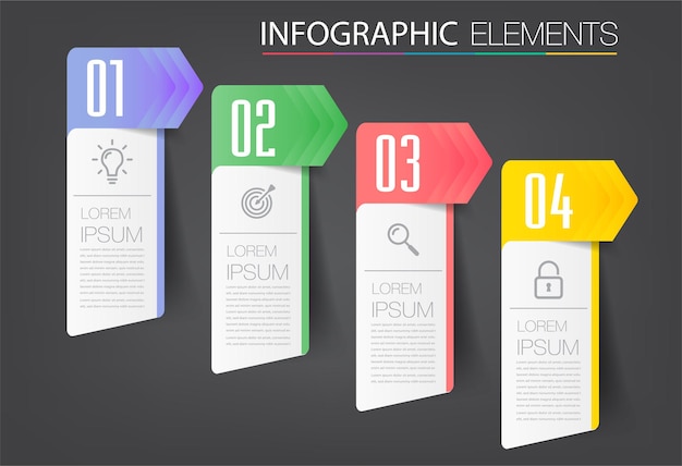 moderne tekstvak sjabloon infographics banner