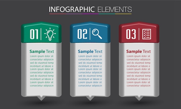 Moderne tekstvak sjabloon infographics banner