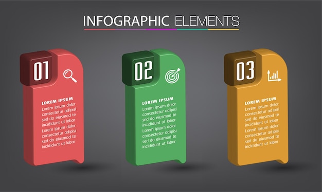 moderne tekstvak sjabloon infographics banner