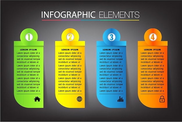 moderne tekstvak sjabloon infographics banner