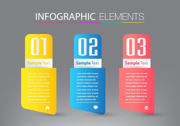 Moderne tekstvak sjabloon infographics banner