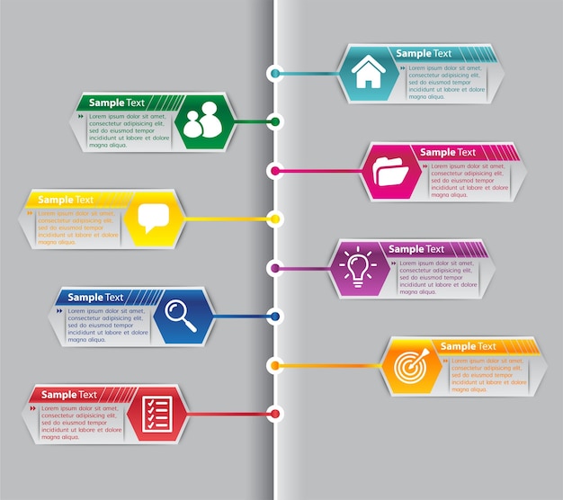 Moderne tekstvaksjabloon, infographicsbanner