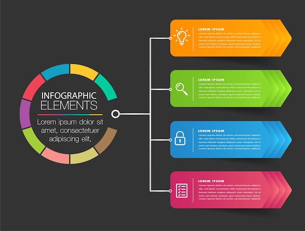 moderne tekstvaksjabloon, infographicsbanner