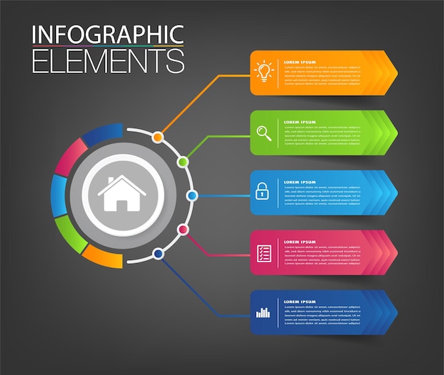 moderne tekstvaksjabloon, infographicsbanner