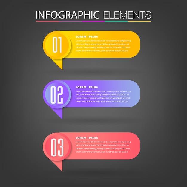 moderne tekstvaksjabloon, infographicsbanner