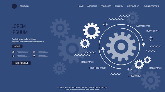 Moderne trendy landing page vector ontwerp sjabloon