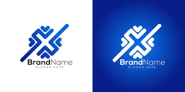 Moderne trendy letter x logo ontwerp pictogrammalplaatje