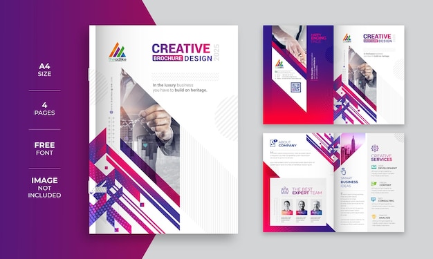 Vector moderne tweevoudige brochure