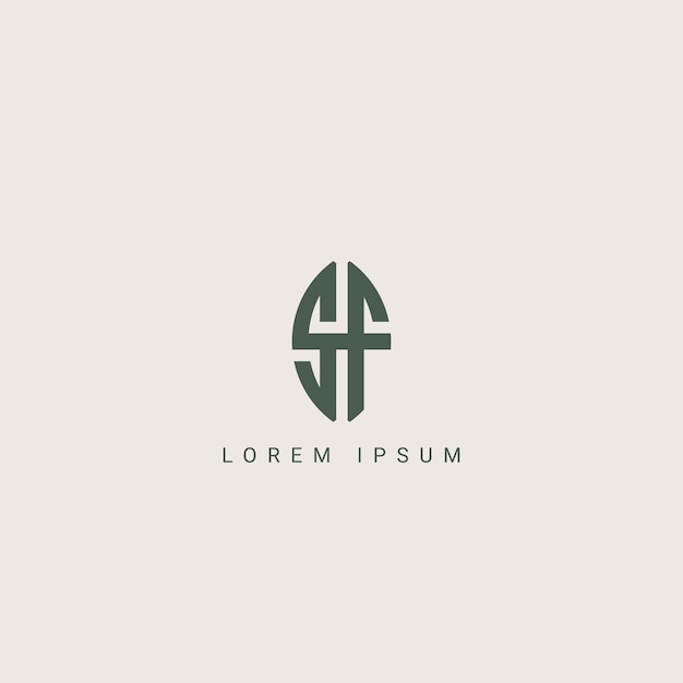 Moderne unieke letter SF FS logo icoon ontwerp sjabloon elementen