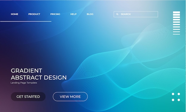 Moderne Vector Gradient Layout voor Landing Page Design