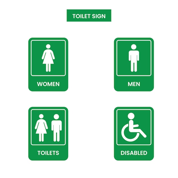 Vector moderne vector toilet iconen set