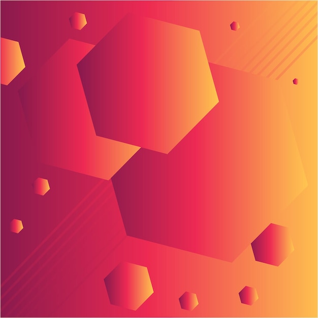 Moderne veelhoekvormen rode en gele gradiënt abstracte achtergrond Geometrische textuur met naadloze