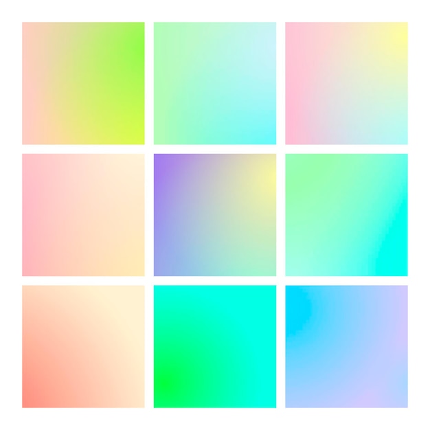 Moderne verloopset met vierkante abstracte achtergronden.