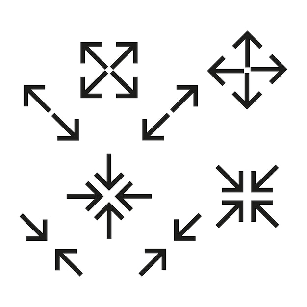 Moderne verschillende pijlen. Herlaad symbool. lijn pictogrammen ingesteld. Vector illustratie. Voorraad afbeelding. EPS 10.