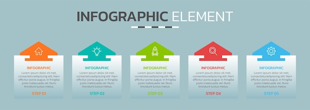 Moderne vier stappen wit infograph layout ontwerp voor business diagrams workflow