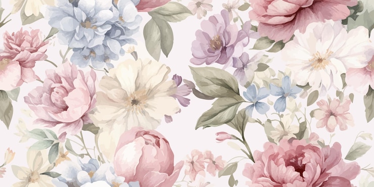 Vector moderne vintage bloemen naadloos patroon op lichte achtergrond hedendaagse vector illustratie