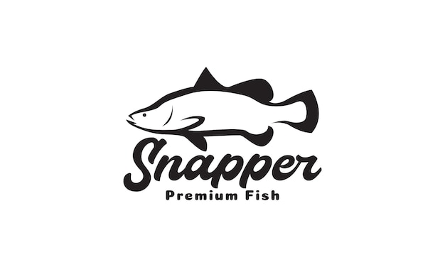 Moderne vorm fish snapper logo symbool pictogram vector grafisch ontwerp illustratie